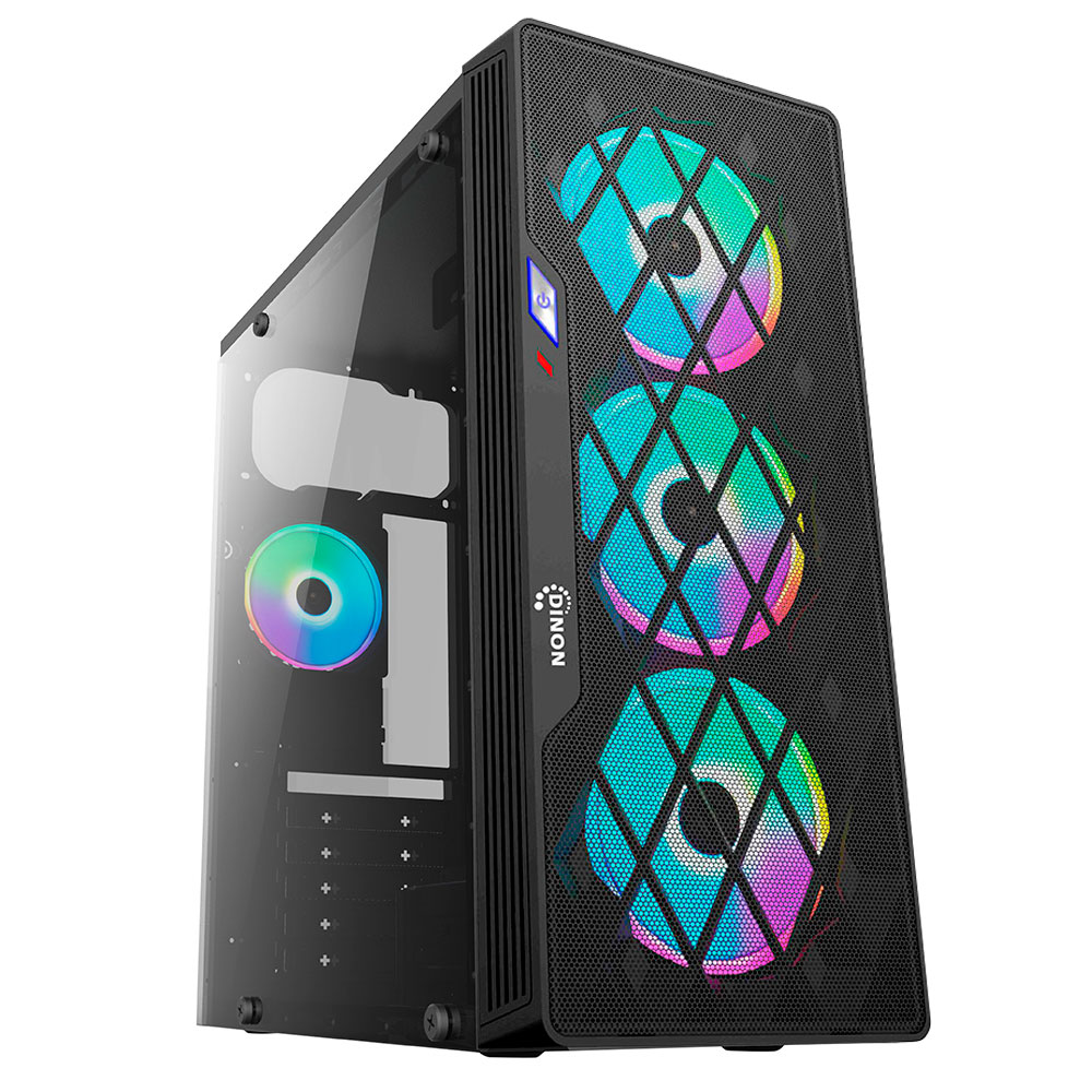 GABINETE GAMER VIDRIO TEMPLADO 11075 USB TIPO C, 3.0
