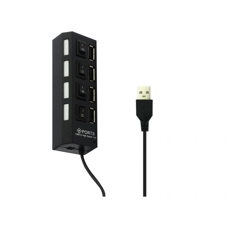 HUB USB 2.0 4 PUERTOS USB A CON SWITCH