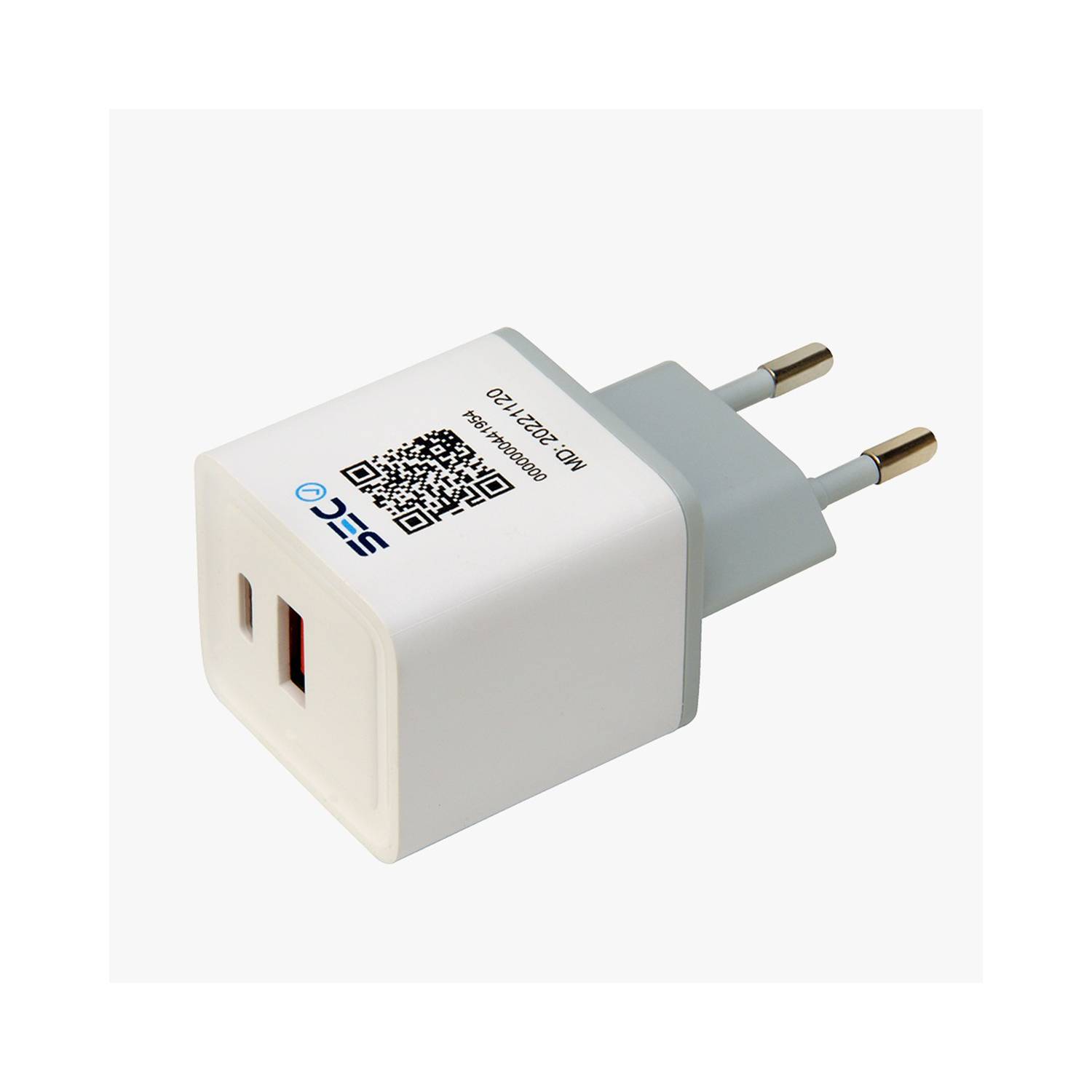 CARGADOR DE PARED 1 USB TIPO A, 1 USB TIPO C 30W CER